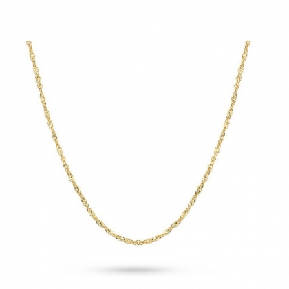 Złoty Łańcuszek damski 50cm Pełny splot skręcony 1,5mm pr.585